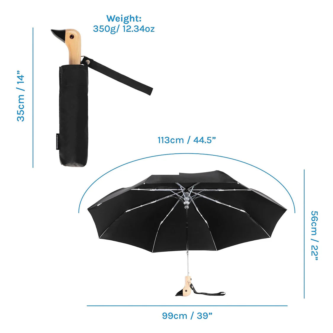 Duck Umbrella - Black