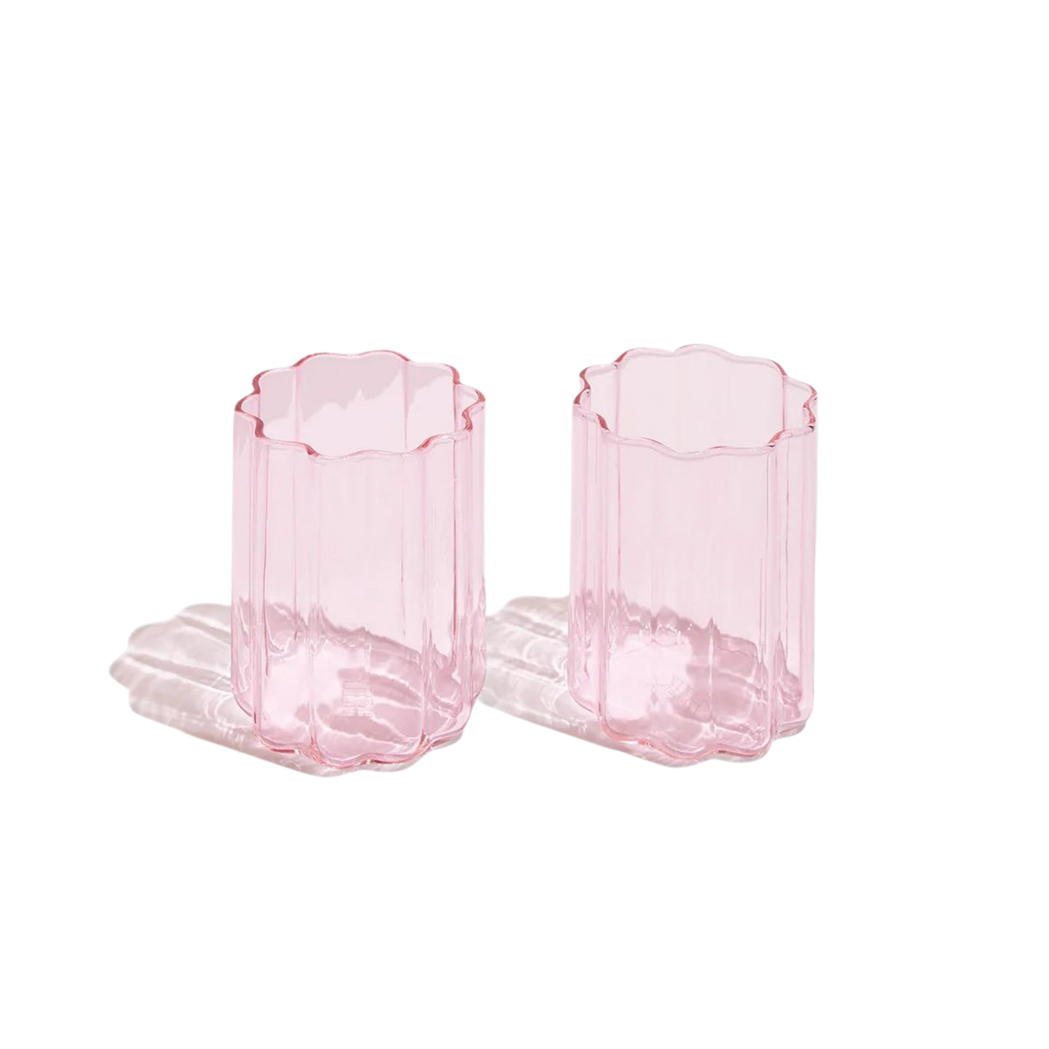 Wave Glassware - Pink
