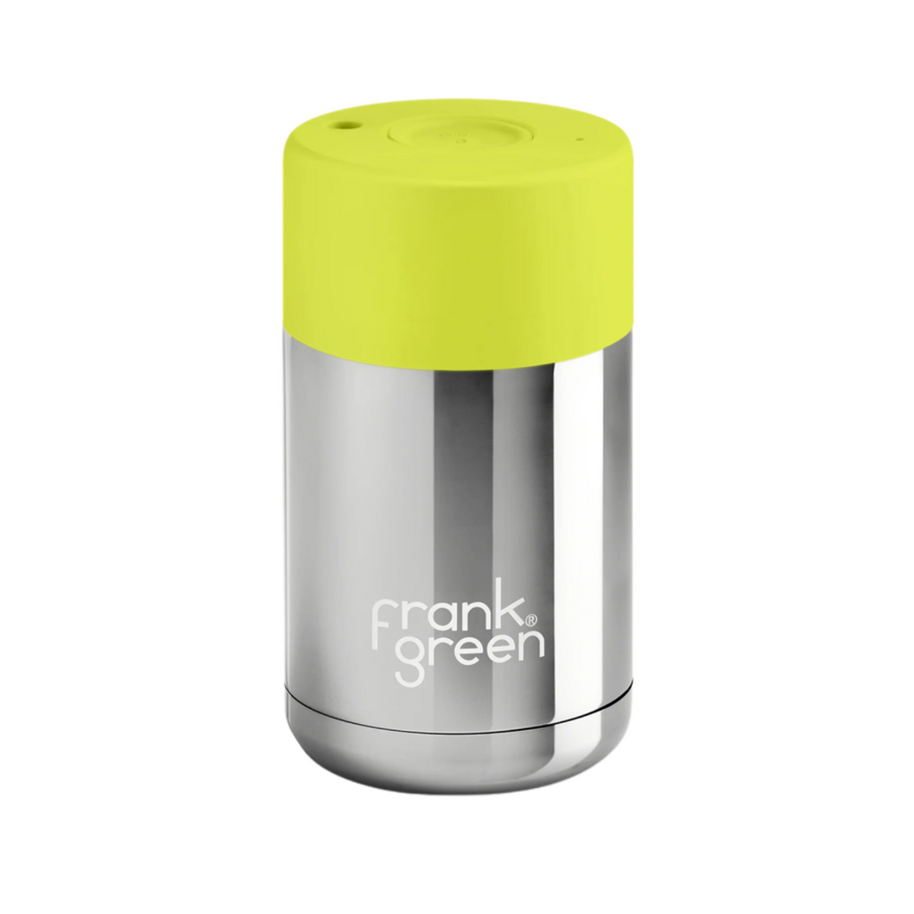 Silver/Yellow Ceramic Reusable Cup 10oz