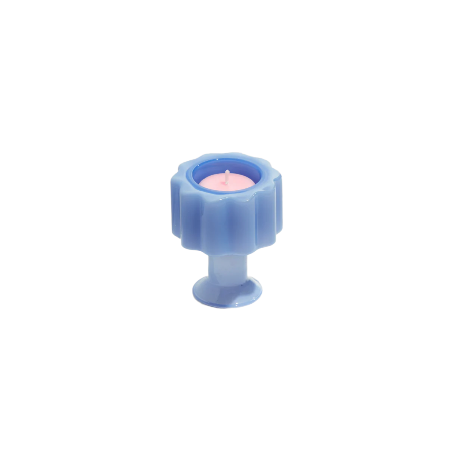 Wave Candle Holder - blue