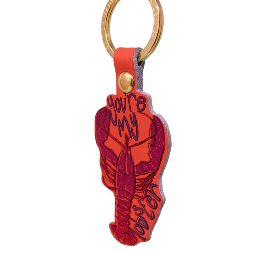 You're My Lobster Key Fob-Coral