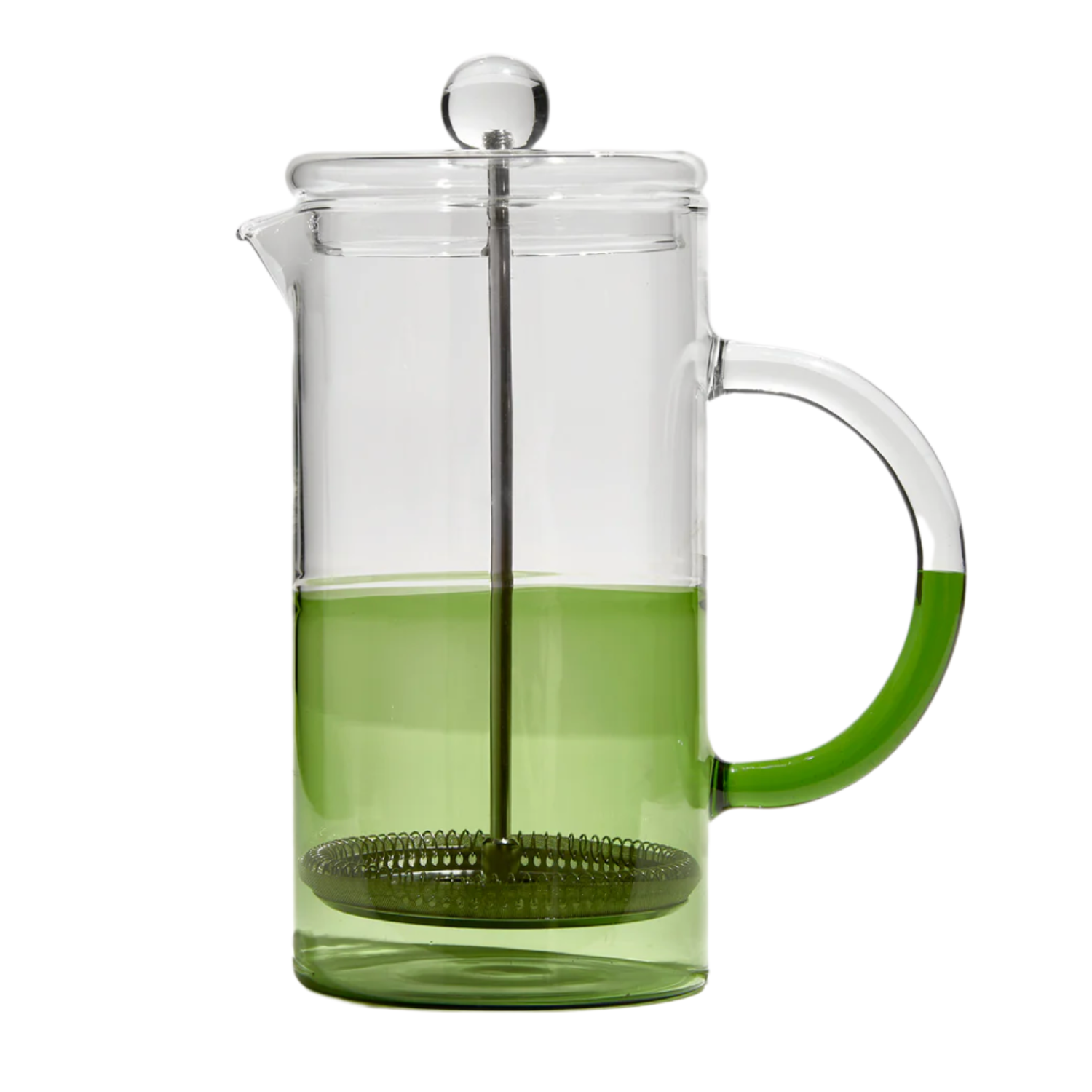 Two Tone Coffee Plunger-Clear/Green