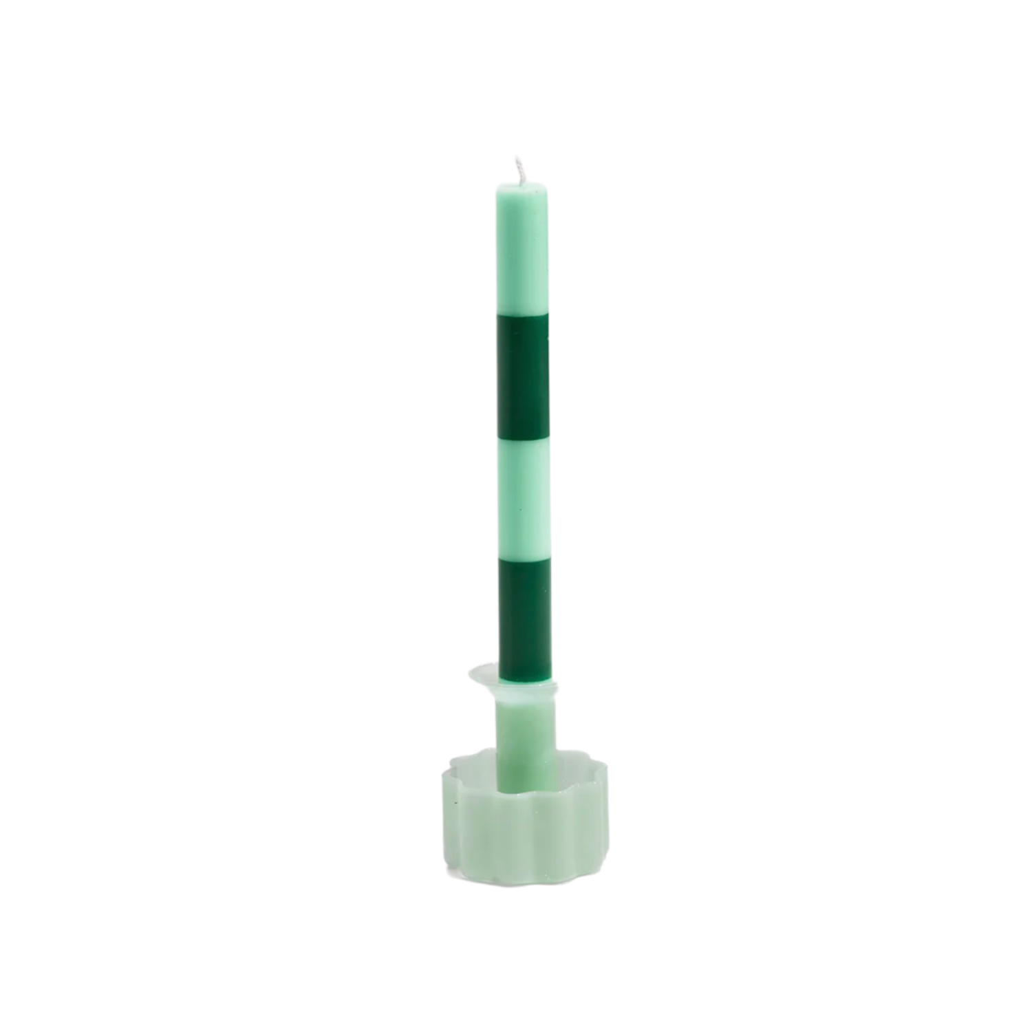 Stripe Candle Pack - jade + green
