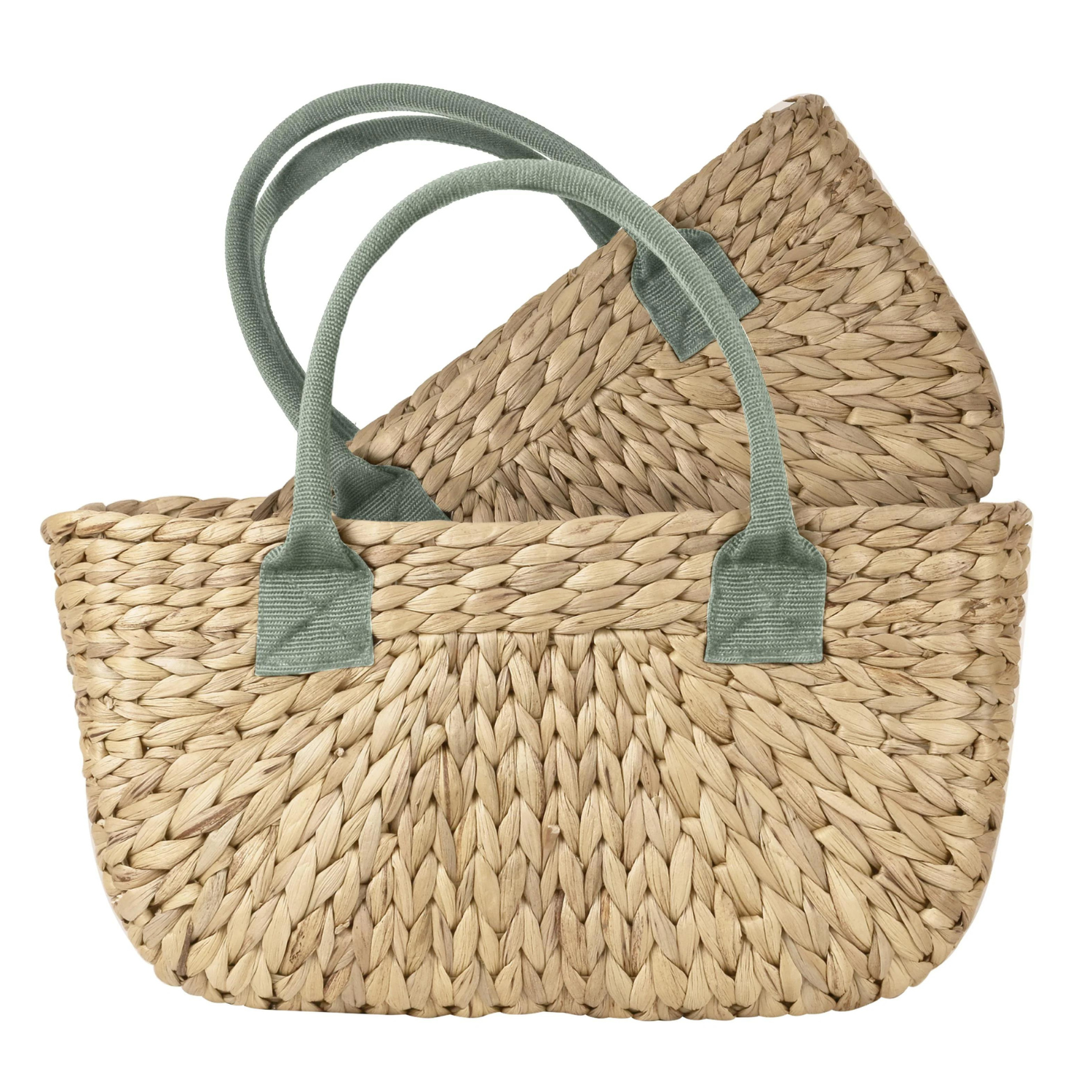 Olive Canvas Handle Basket | Large