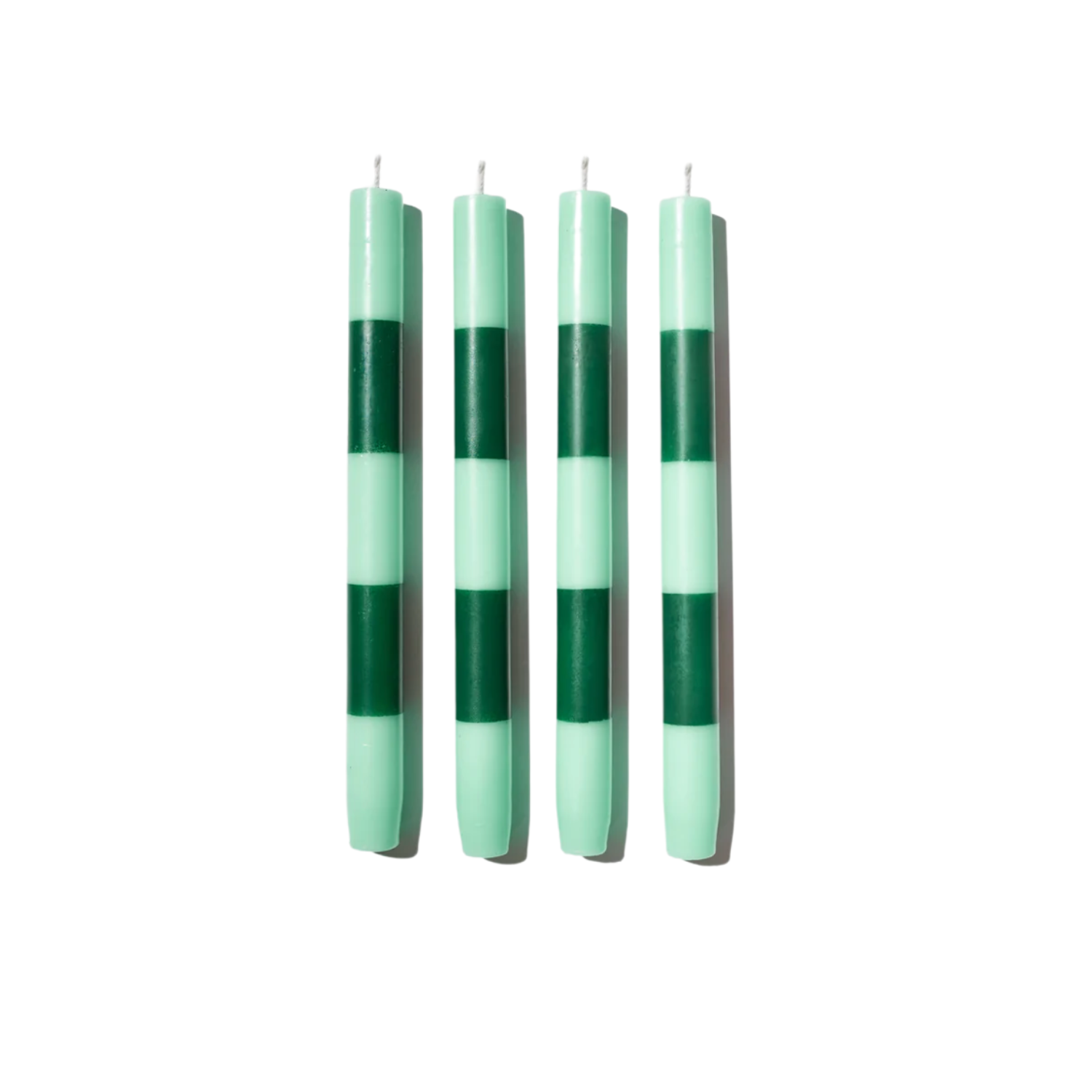 Stripe Candle Pack - jade + green