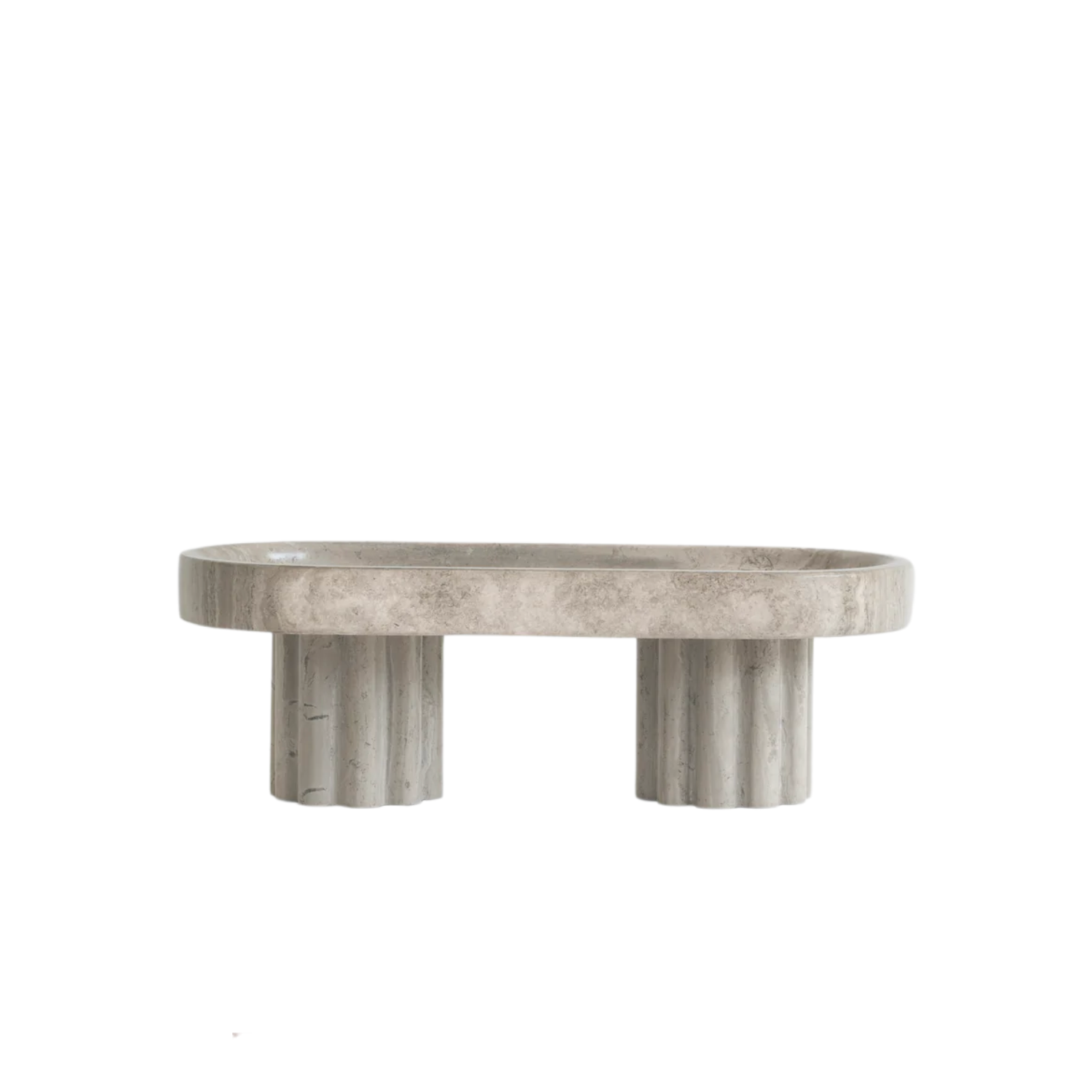 Column Tray Oval - Wood Grain