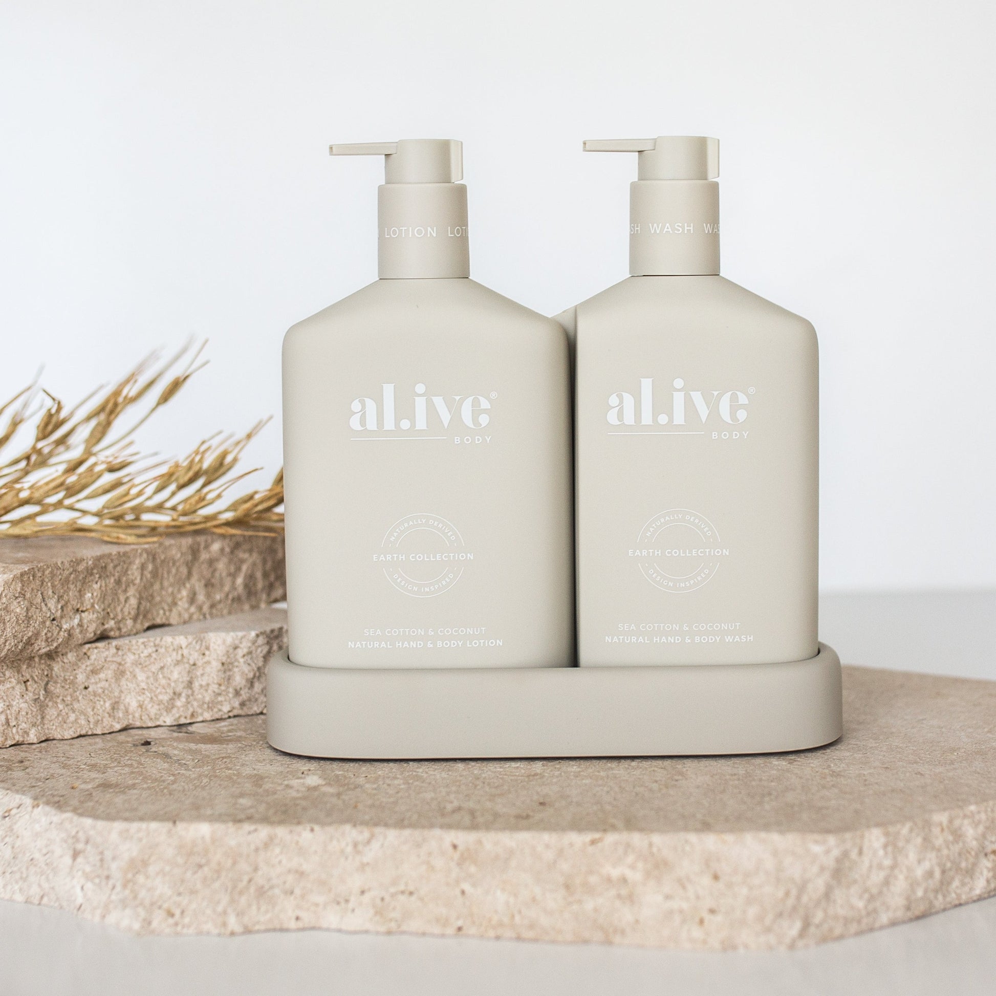 Hand Wash & Body Lotion Duo + Tray - sea cotton & coconut