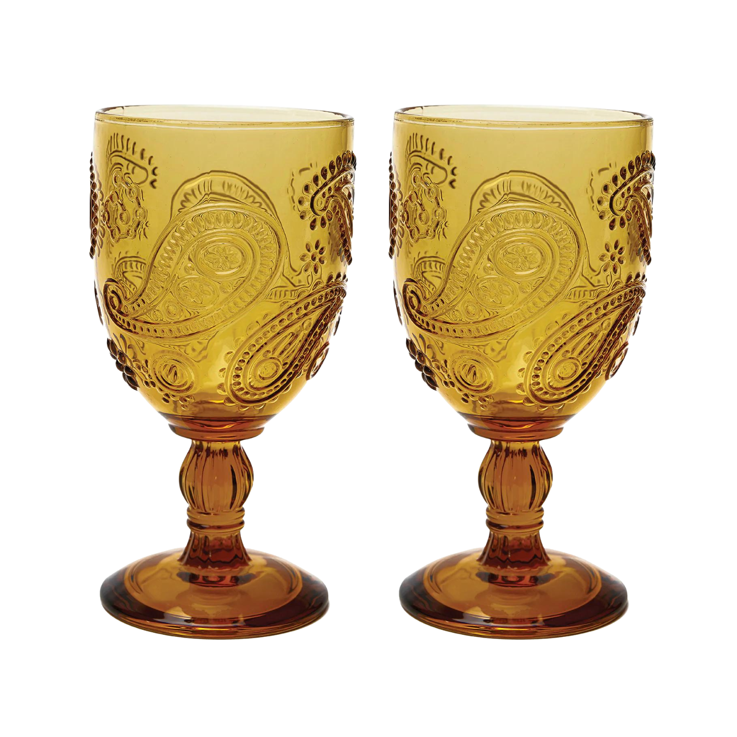Goblet/Set of 2 - amber