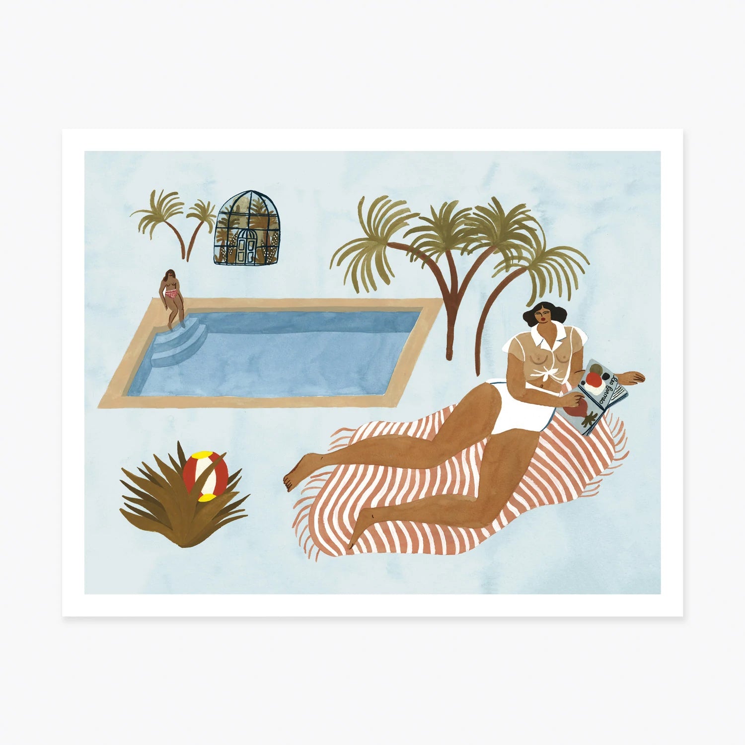 Far Off Poolside Art Print | 18"x24"