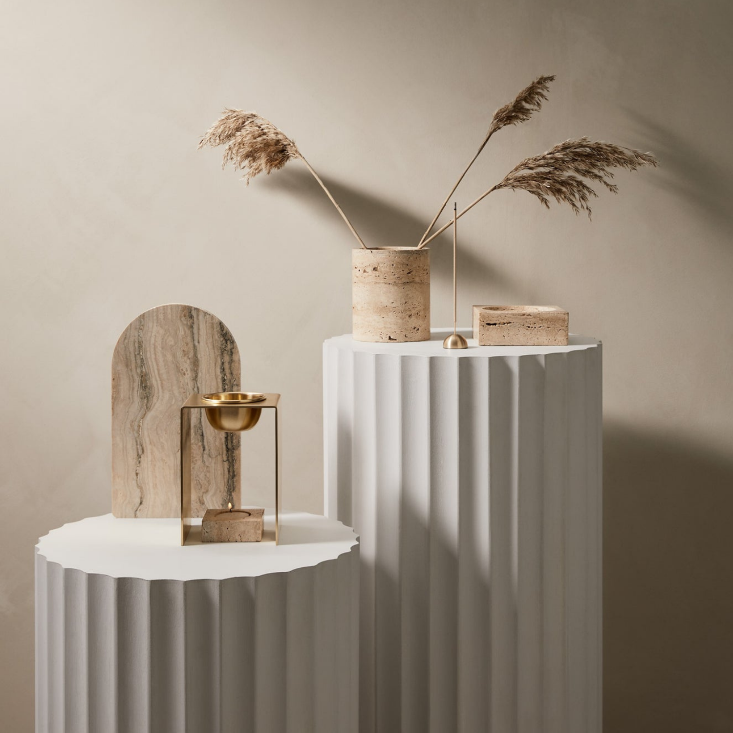Vessel/Vase - Travertine
