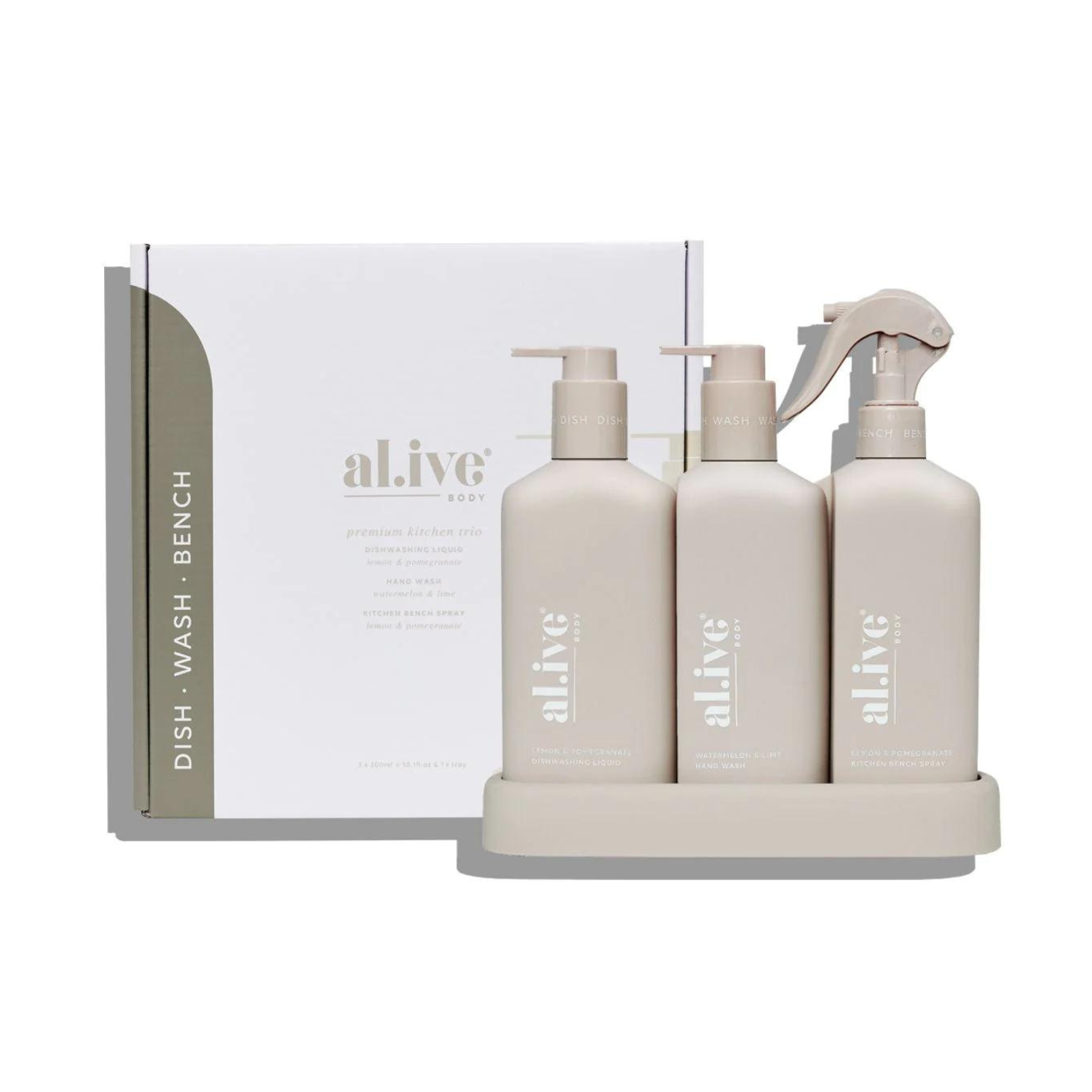 Kitchen Trio Pack | Dishwashing Liquid, Bench Spray, Hand Wash
