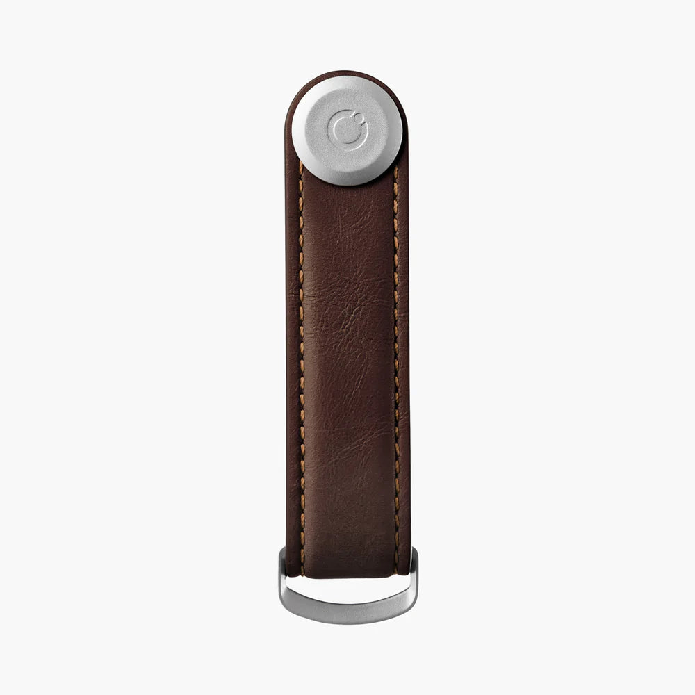 Key Organiser  Leather Espresso with Brown Stitching